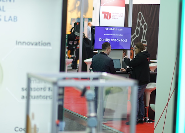 Our colleague Mr. Maxeiner presenting the hardware documentation review and publication tool